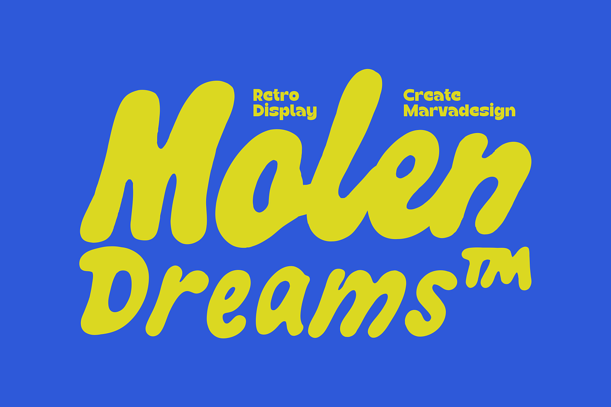 Molen Dream - Display Retro, a Handwritten Font by Marvadesign (Photo 1 of 9)