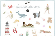 Summer beach. Hand drawn Icons, a Decorative Illustration by Kreker Kate (Thumbnail 2 of 8)