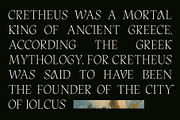ED Cretheus Display Serif, a Serif Font by Emyself Design (Thumbnail 3 of 12)