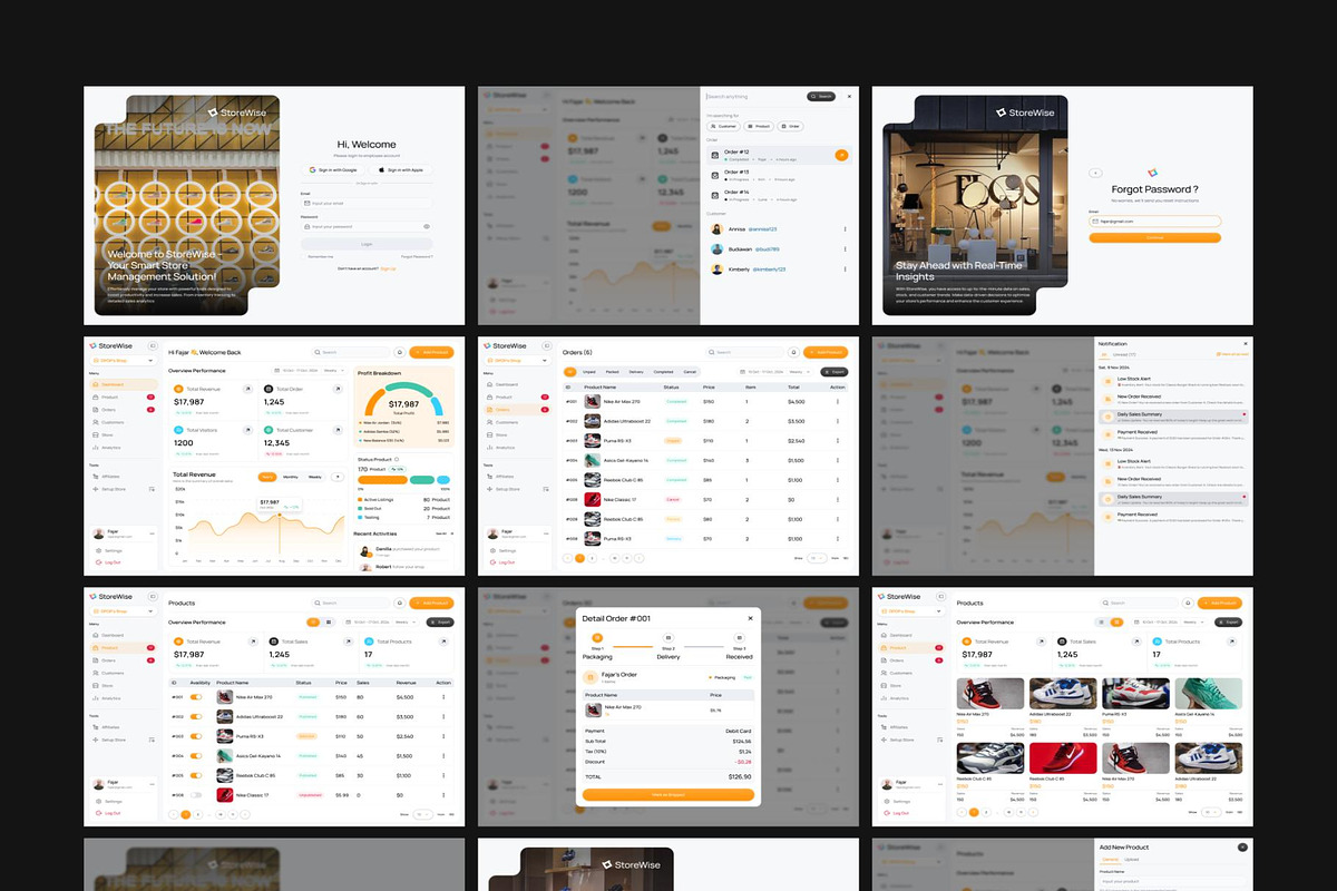 StoreWise Store Management Dashboard, an UI Kit Template by Creative Perspective (Photo 6 of 8)