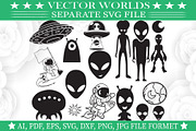 Space Creature Riding Spaceship Svg, an Object Graphic by VectorWorlds (Thumbnail 1 of 3)