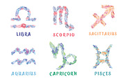 Boho Zodiac Signs Vector, an Illustration by kisikoida (Thumbnail 4 of 9)