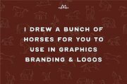 Horse Illustrated Icons - Handmade, an Animal Illustration by MEG BURK CHOI (Thumbnail 2 of 3)