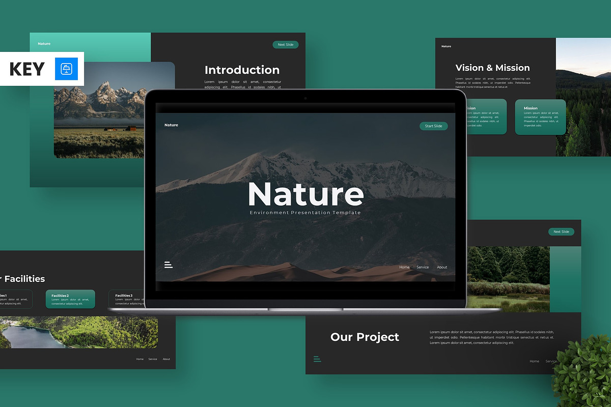 Nature - Keynote Templates, a Presentation Template by Deepslide Studio (Photo 1 of 6)