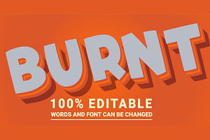 Brunt Vector 3d Editable Text Effect