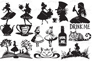 Alice in Wonderland Clipart, a Person Illustration by PassionPNGcreation (Thumbnail 1 of 5)