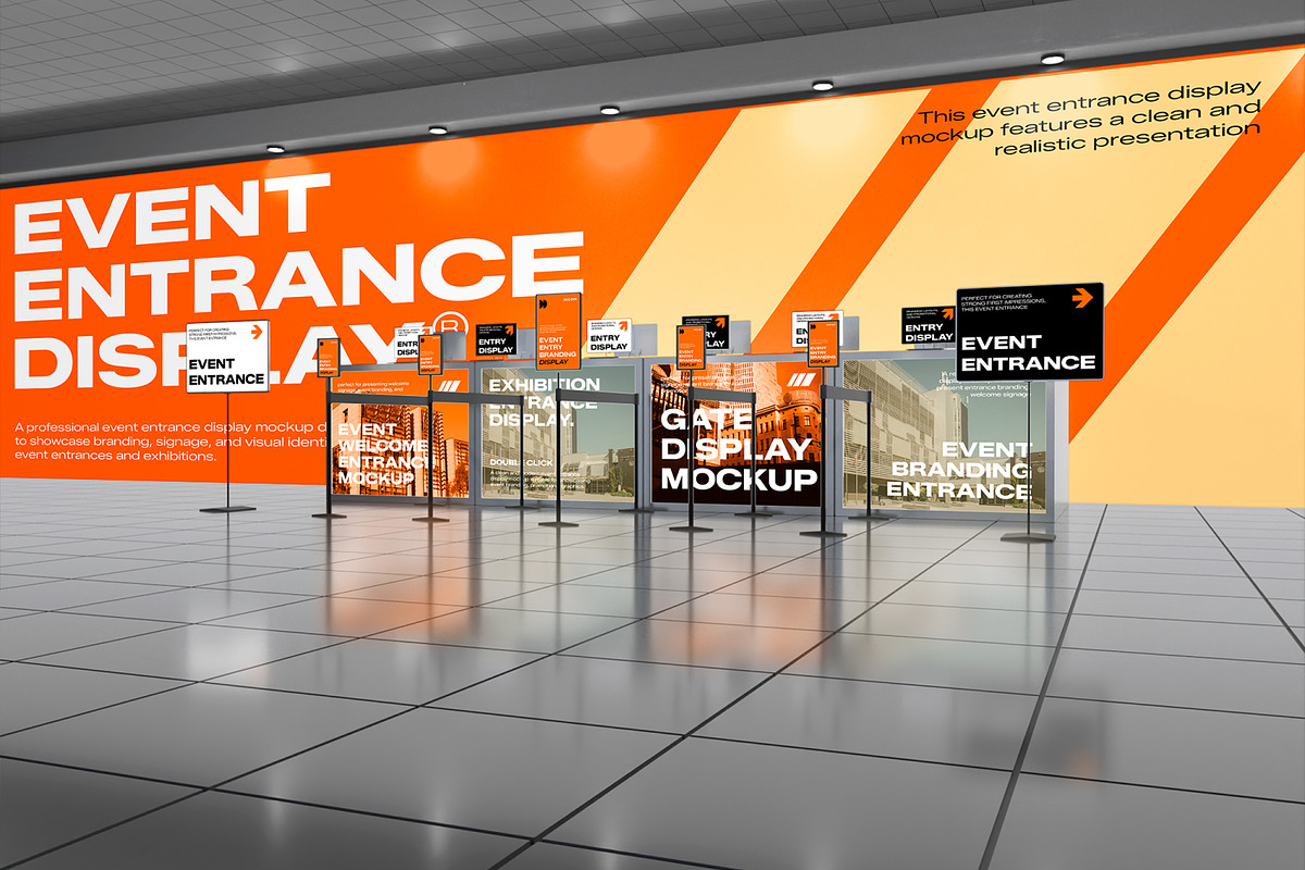Event Entrance Display Mockup, an Advertising Mockup by Unerispace (Photo 5 of 5)