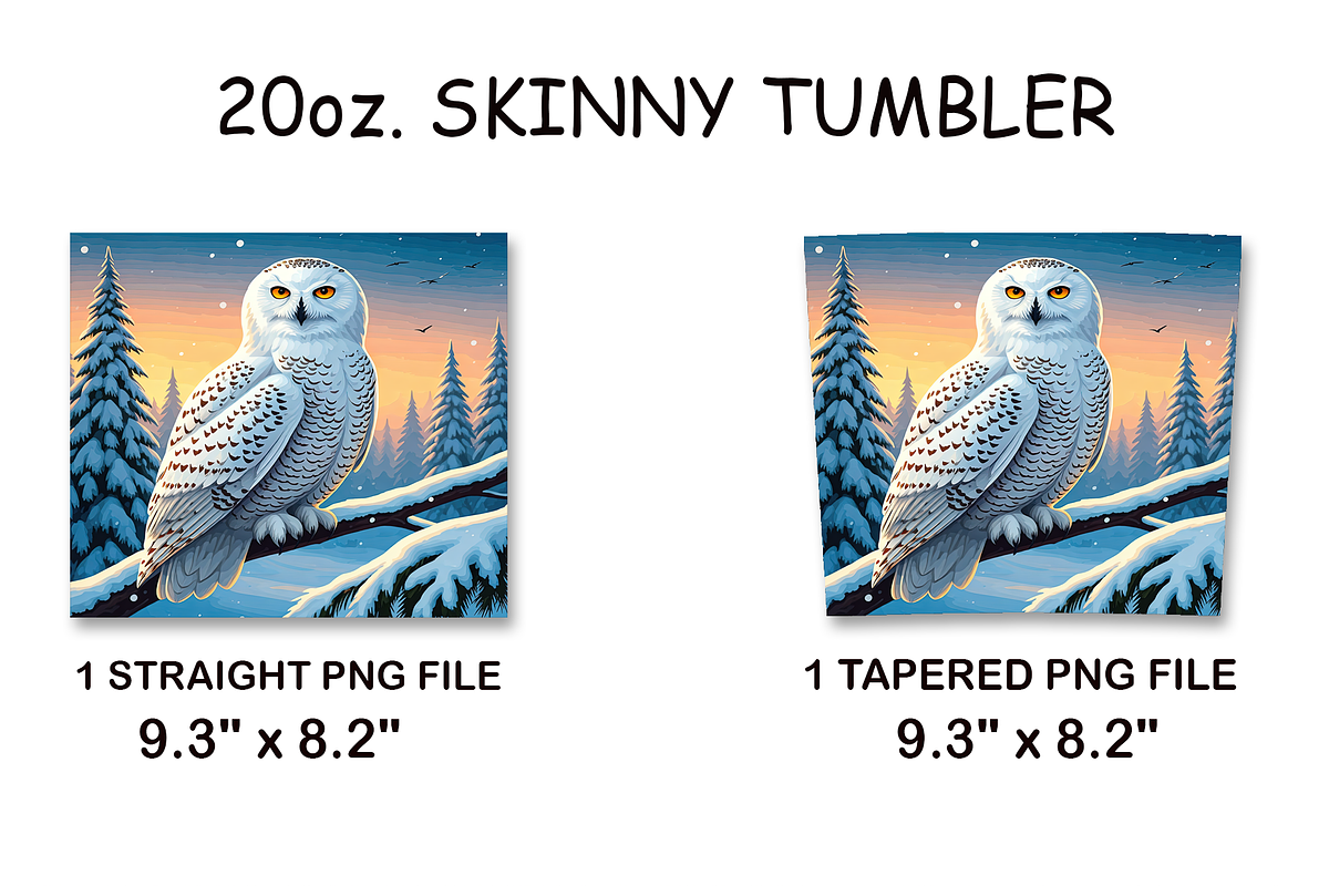 Watercolor Snowy Owl Tumbler PNG, an Arts & Entertainment Photo by LamanAzalea (Photo 2 of 2)