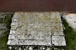 Cracked Concrete with Exposed Rusty, a Background Photo by Apolonia