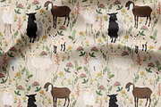 Goat seamless + clipart vector set, a Pattern Graphic by PatternsBlooming (Thumbnail 7 of 8)