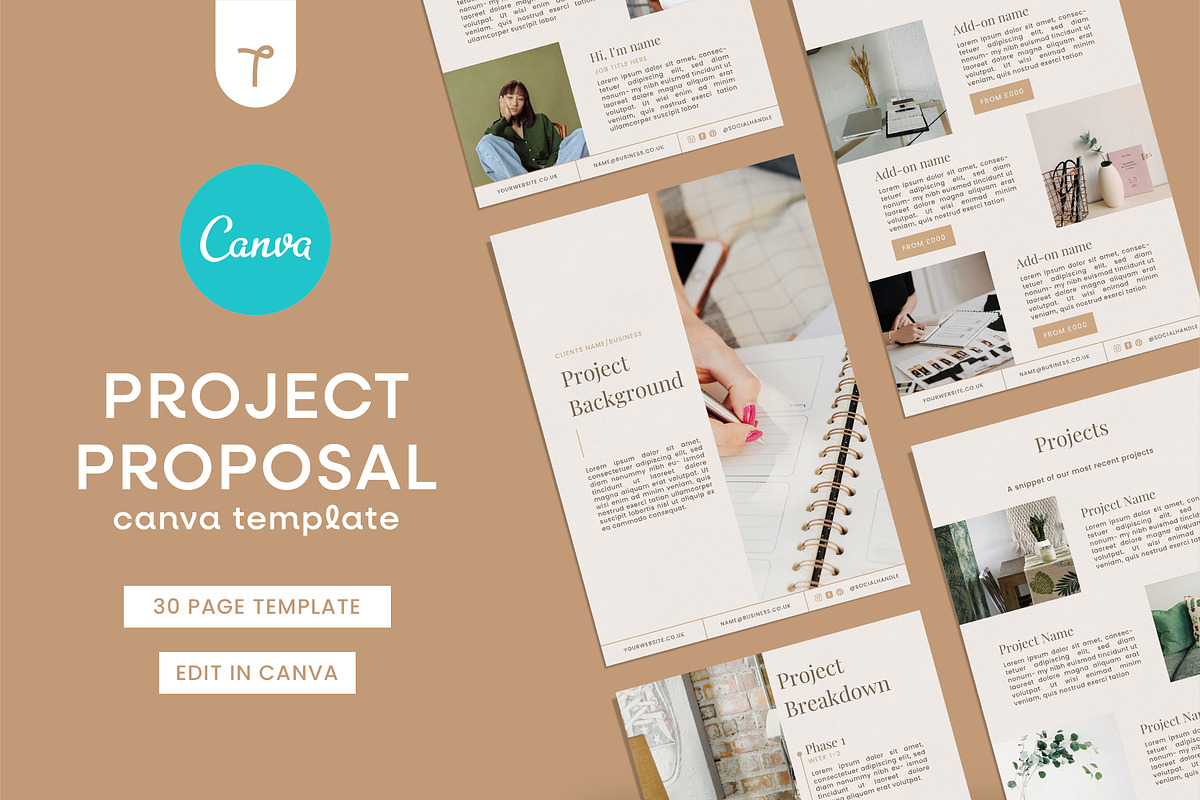 Project Proposal Canva Template, a Templates & Theme by Templatez.Co