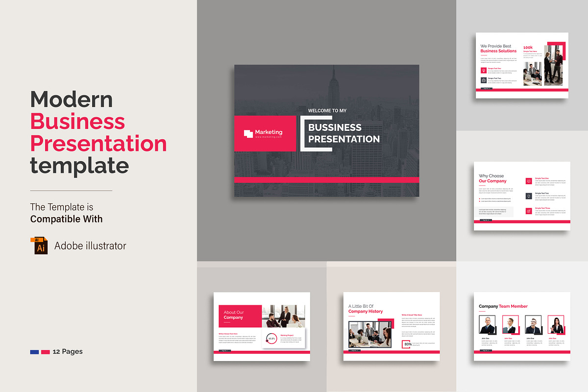 Modern Business Presentation, a Presentation Template by creative-mint (Photo 1 of 12)