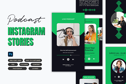 Podcast Minimalist Instagram Stories