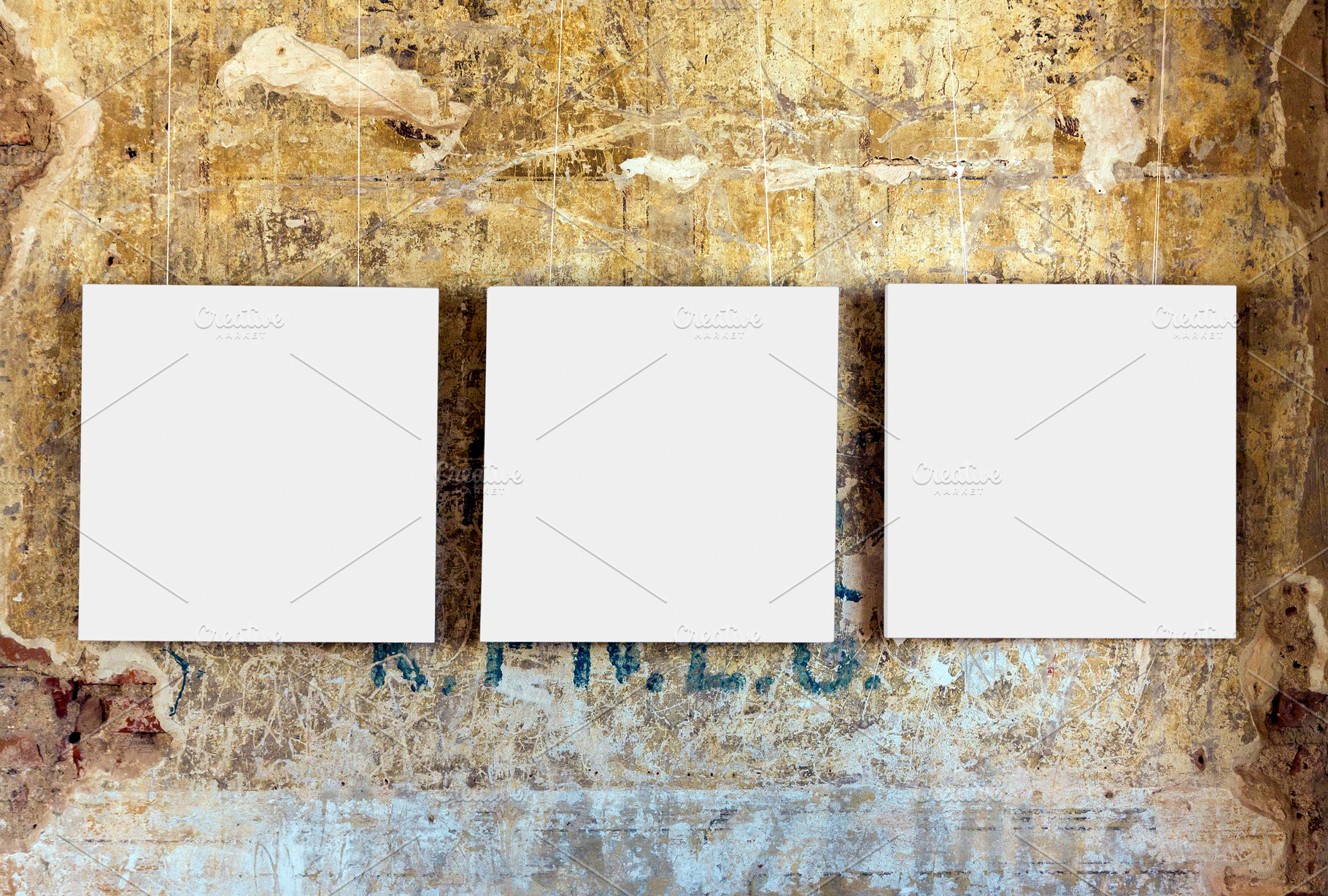 Three empty painting frames, an Arts & Entertainment Photo by BOOCYS