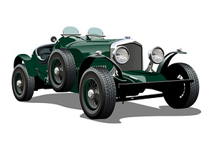 Cartoon vintage car