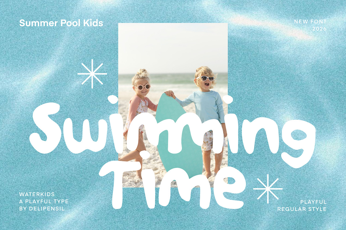 Waterkids - Water Kids style type, a Handwritten Font by delipensil (Photo 2 of 9)