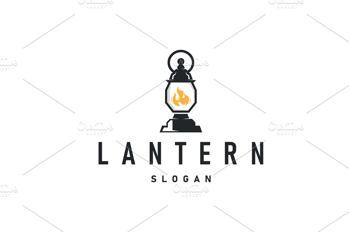 Lantern Logo Design Street Lamp Old, a Branding & Logo Template by Maylianaw28