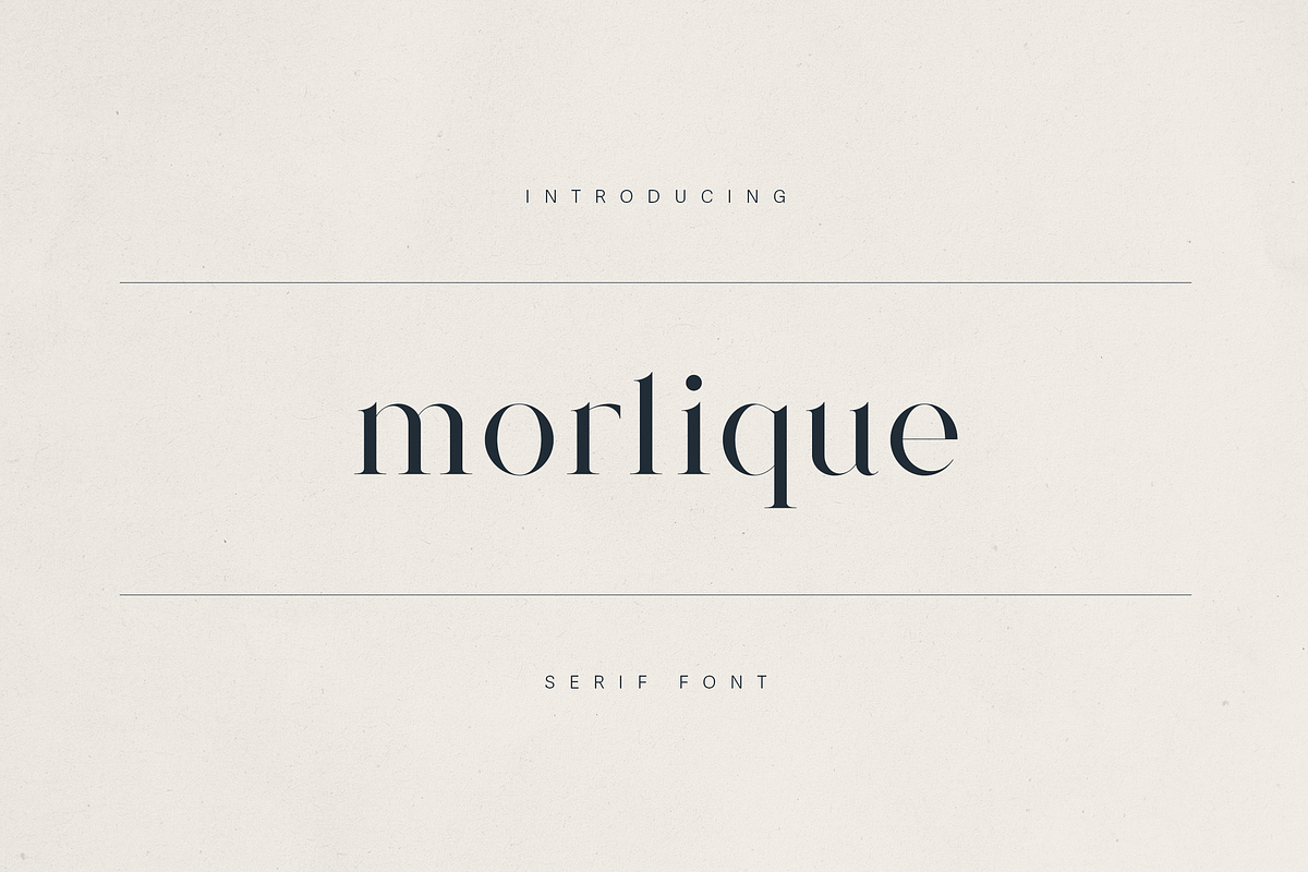 Morlique Serif Font, a Serif Font by Only Fonts (Photo 1 of 11)