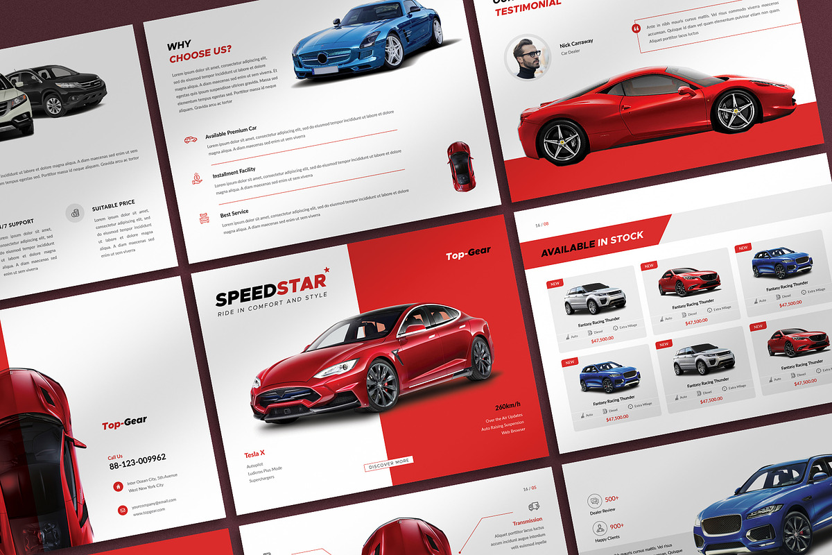 Car Brochure + Powerpoint Template, a Brochure Template by Orcshape Studio (Photo 4 of 13)