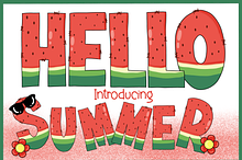 Hello Summer-PNG fonts