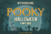 Pooky Halloween Font Due + Extras, a Font by GlitzyGrapix (Thumbnail 1 of 8)