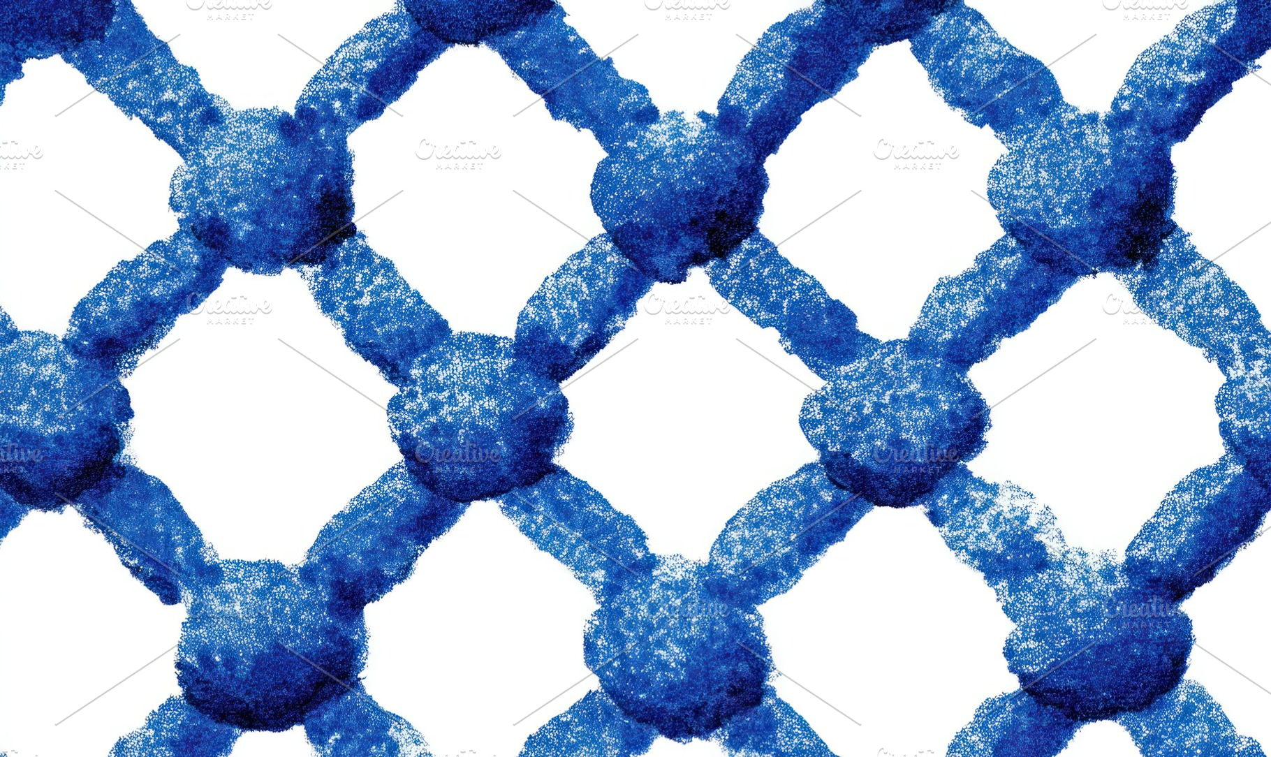 Abstract blue net pattern with round textured joints on white ba, an Animal Photo by José Manuel Gelpi