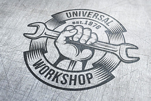 4 Repair Workshop Logo Set