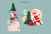 Santa Claus at Christmas Eve, a Decorative Illustration by defarmerdesign (Thumbnail 4 of 5)