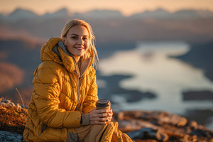 Enjoying morning coffee in nature, a Photo by Beautiful things
