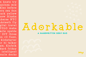 Adorkable - A Handwritten Serif Duo