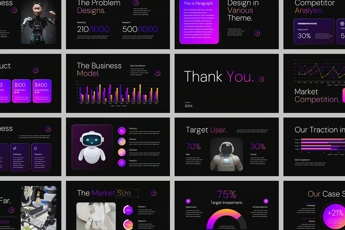 Robotic AI Keynote Templates, a Presentation Template by Fit-tee (Photo 2 of 2)