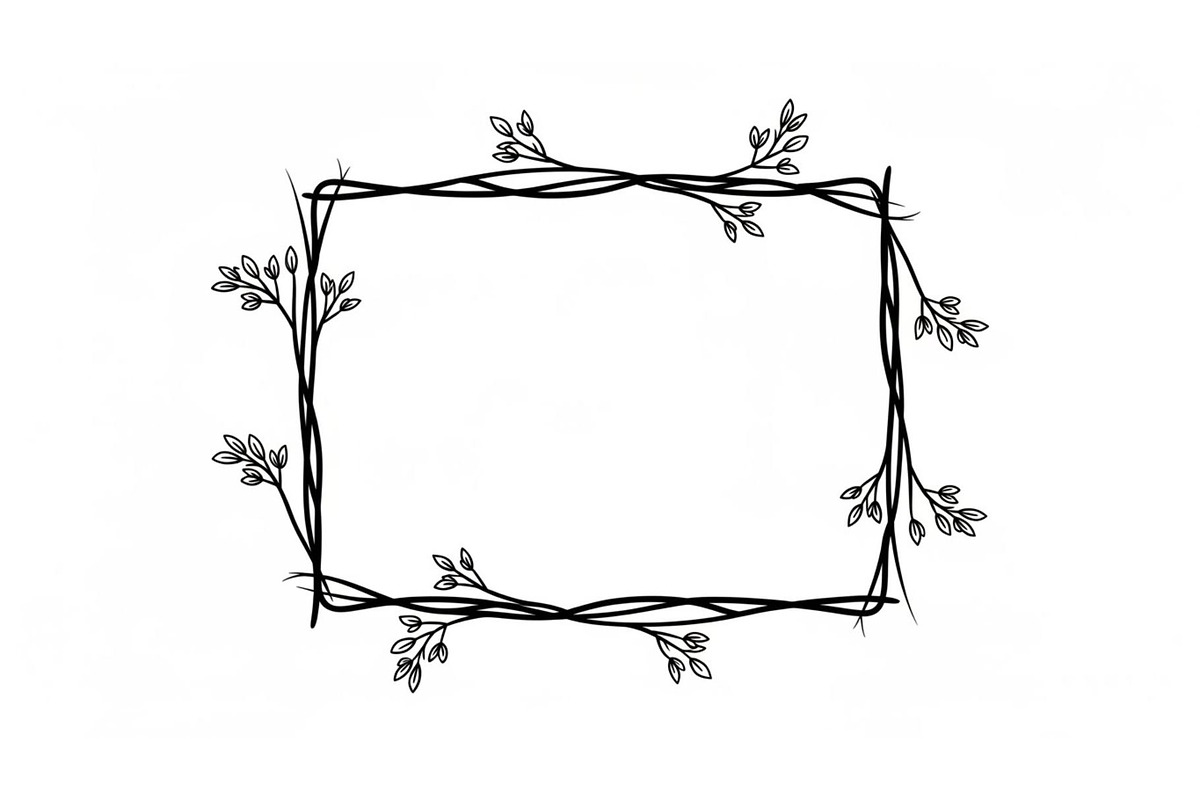 Nature Frame Art Silhouette Clipart, a Graphic by hafijul (Photo 8 of 13)