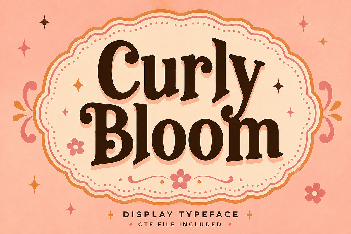 Curly Bloom – Playful Display Font, a Serif Font by Wow Magic (Photo 3 of 6)