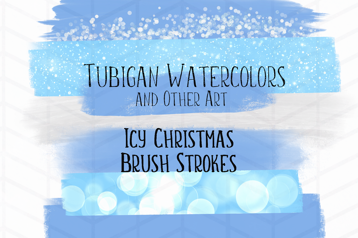 8 Brush Strokes for an Icy Christmas, a Texture Graphic by Tubigan Art (Photo 1 of 4)
