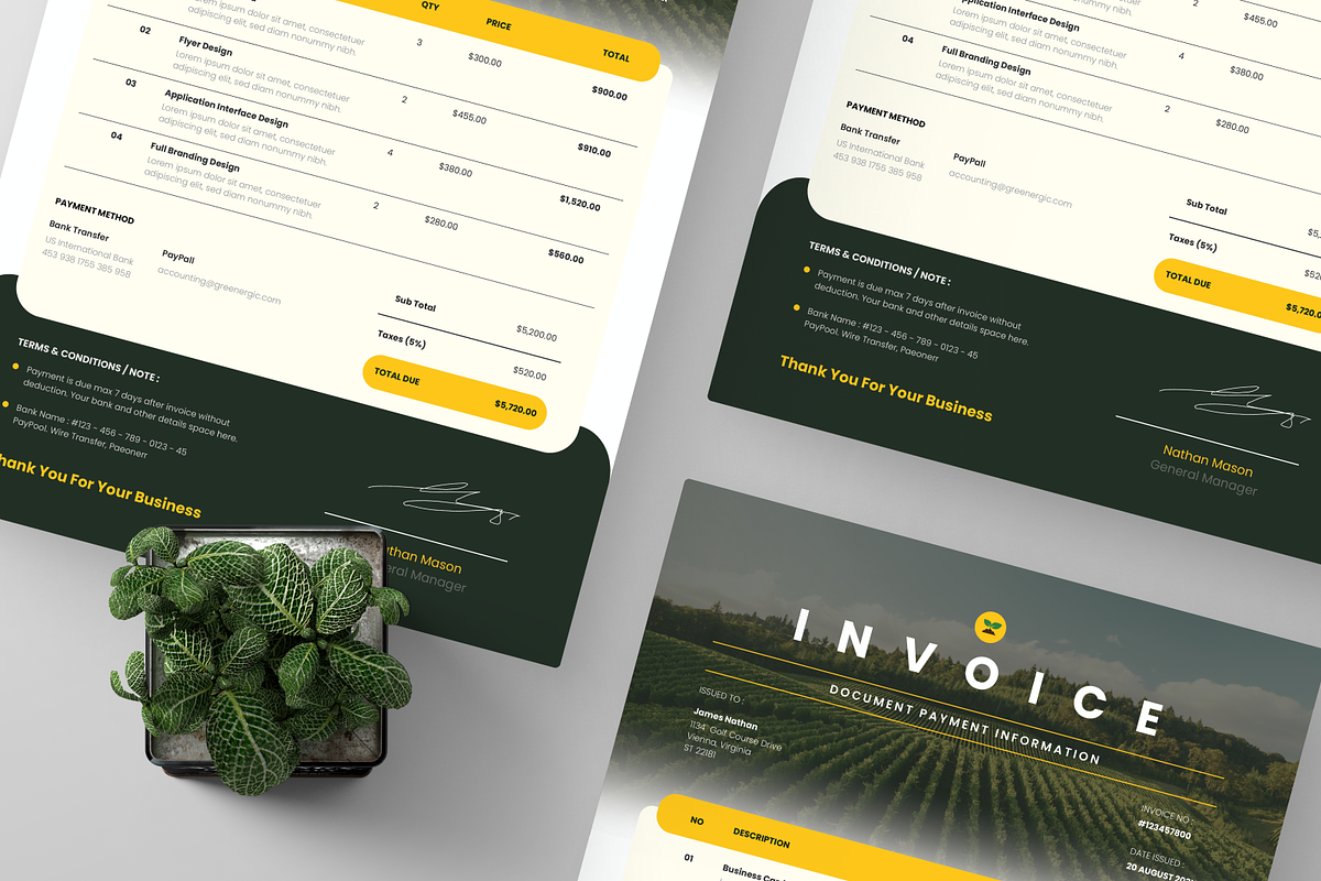 Agriculture Invoice, a Stationery Template by Annora Studio (Photo 4 of 5)