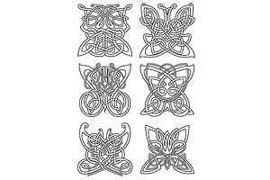 Butterfly Tribal Celtic Ornaments