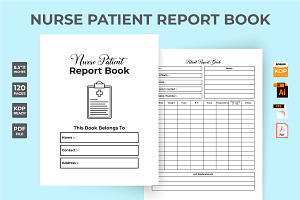 Nurse Notebook KDP Interior Vector