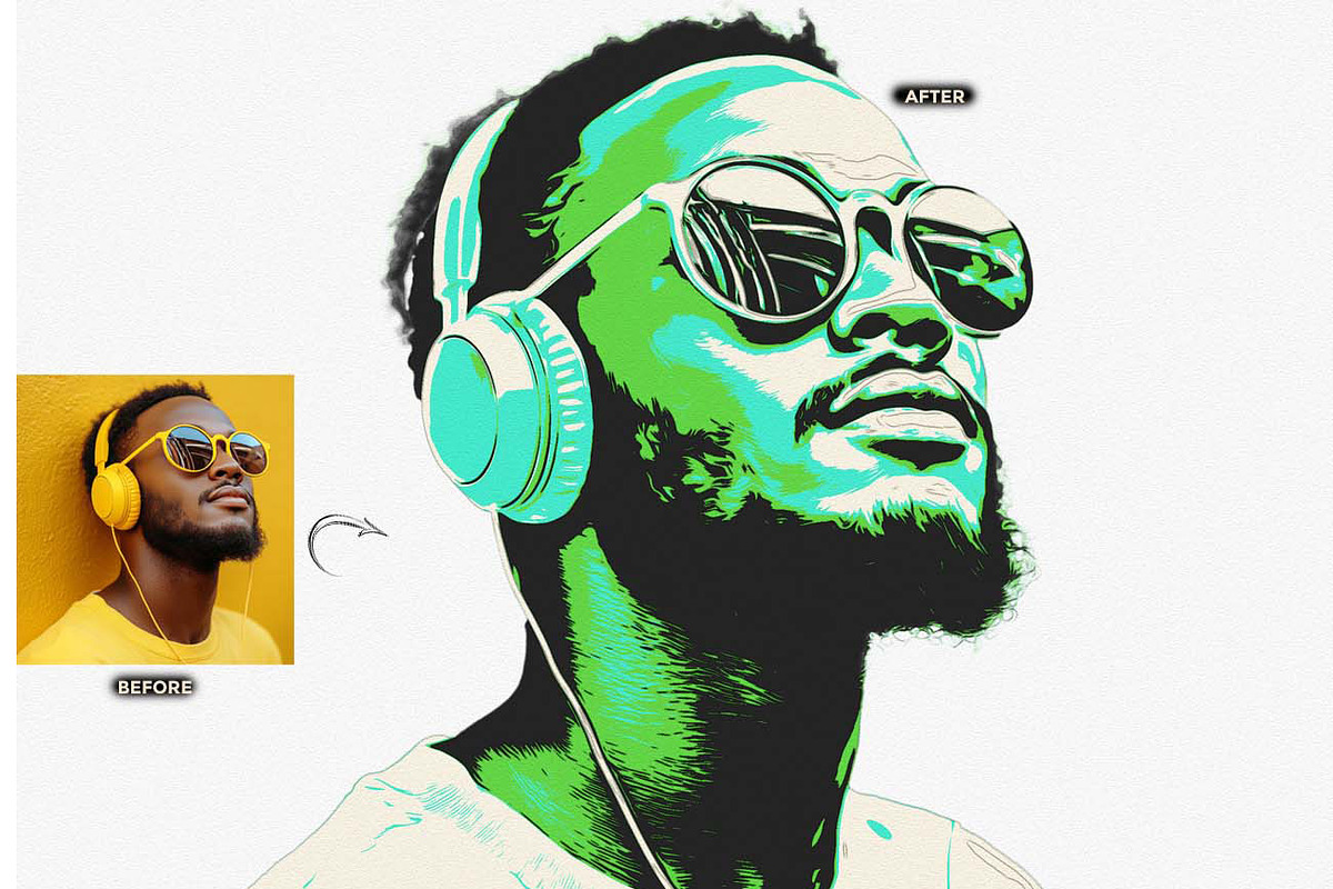VECTOR PAINT FUSION FX Ps ACTION, an Action Add-On by Studio Retouch (Photo 11 of 11)