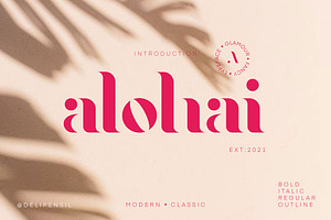 Alohai Feminim Serif Typeface