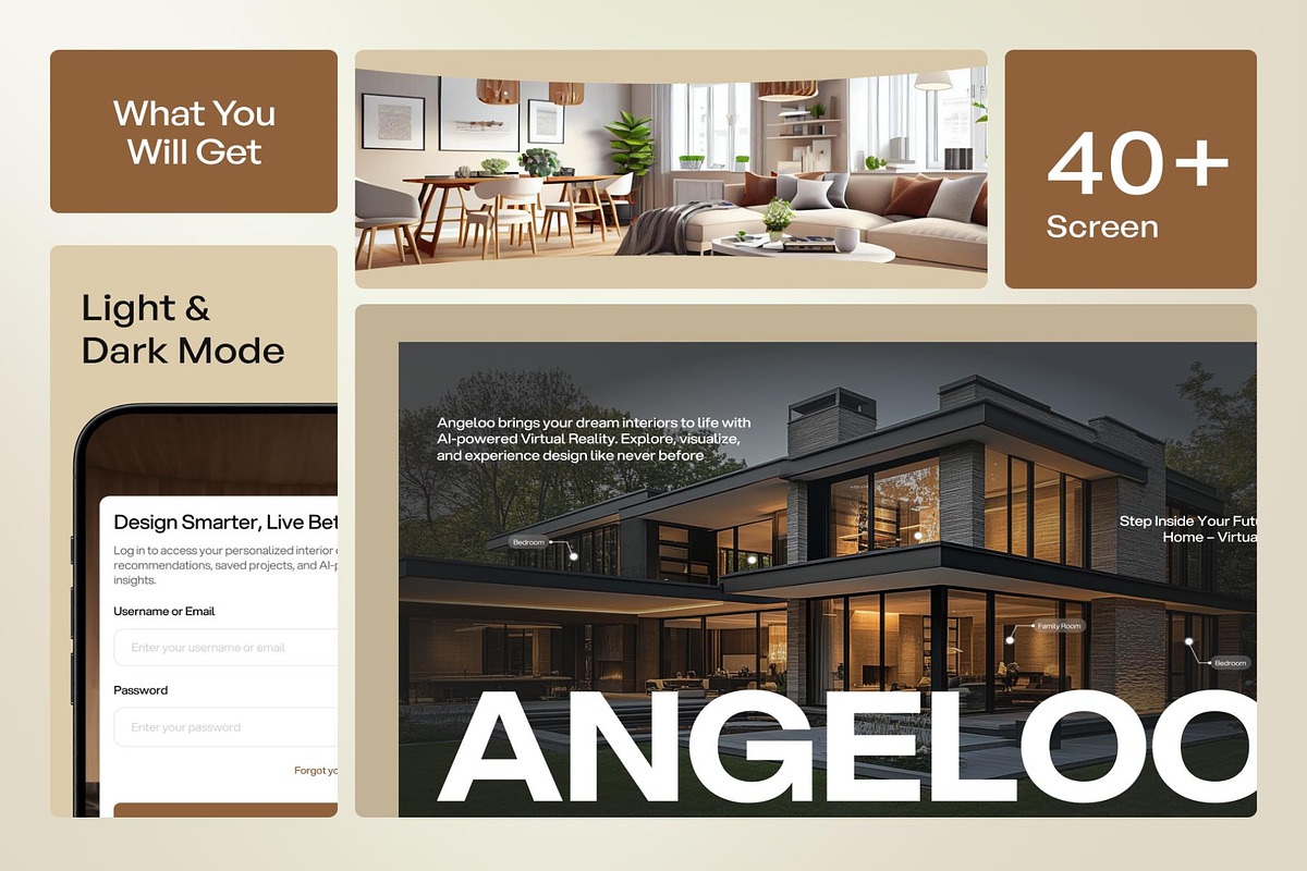 Angeloo AI Virtual Interior Designer, an UI Kit Template by Creative Perspective (Photo 2 of 7)