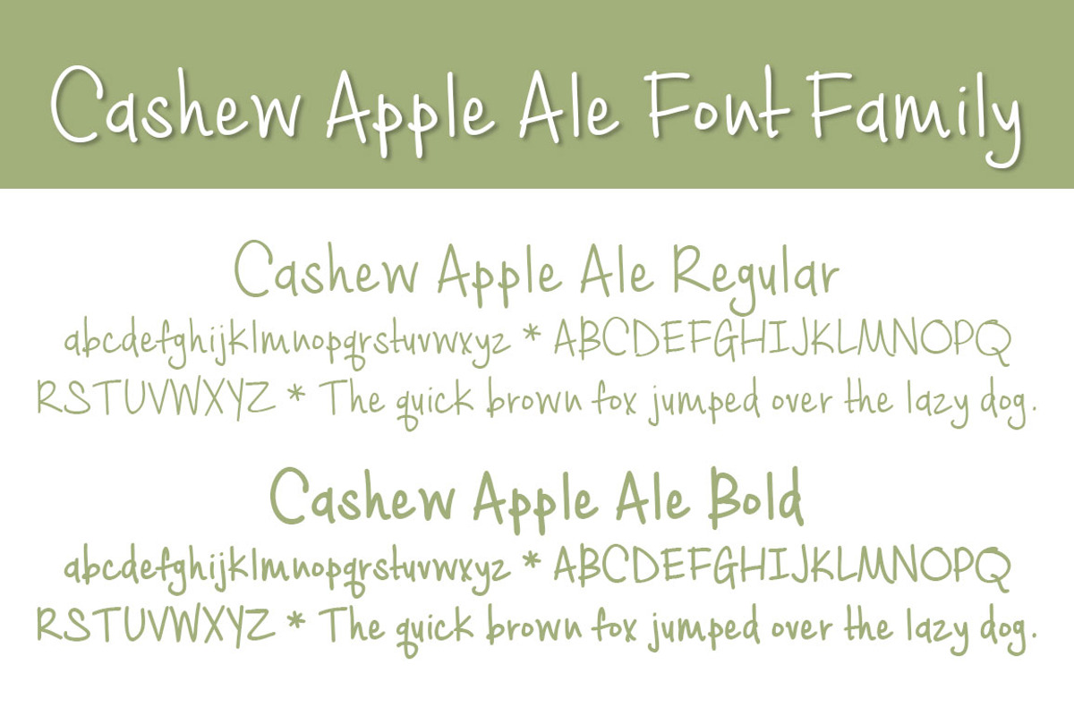 Cashew Apple Ale Font Family preview 2