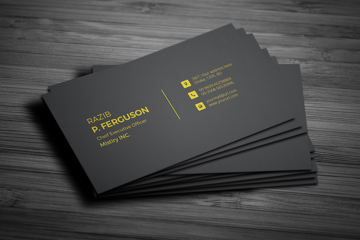 Stylish Business Card, a Business Card Template by Rongmistiry (Photo 2 of 5)