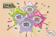 Star Foil Balloons Mockup, a Packaging Mockup by INCDesign (Thumbnail 4 of 7)