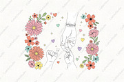 Mama and Kids Holding Hands Mother's, an Illustration by CraftArtStudio (Thumbnail 1 of 4)