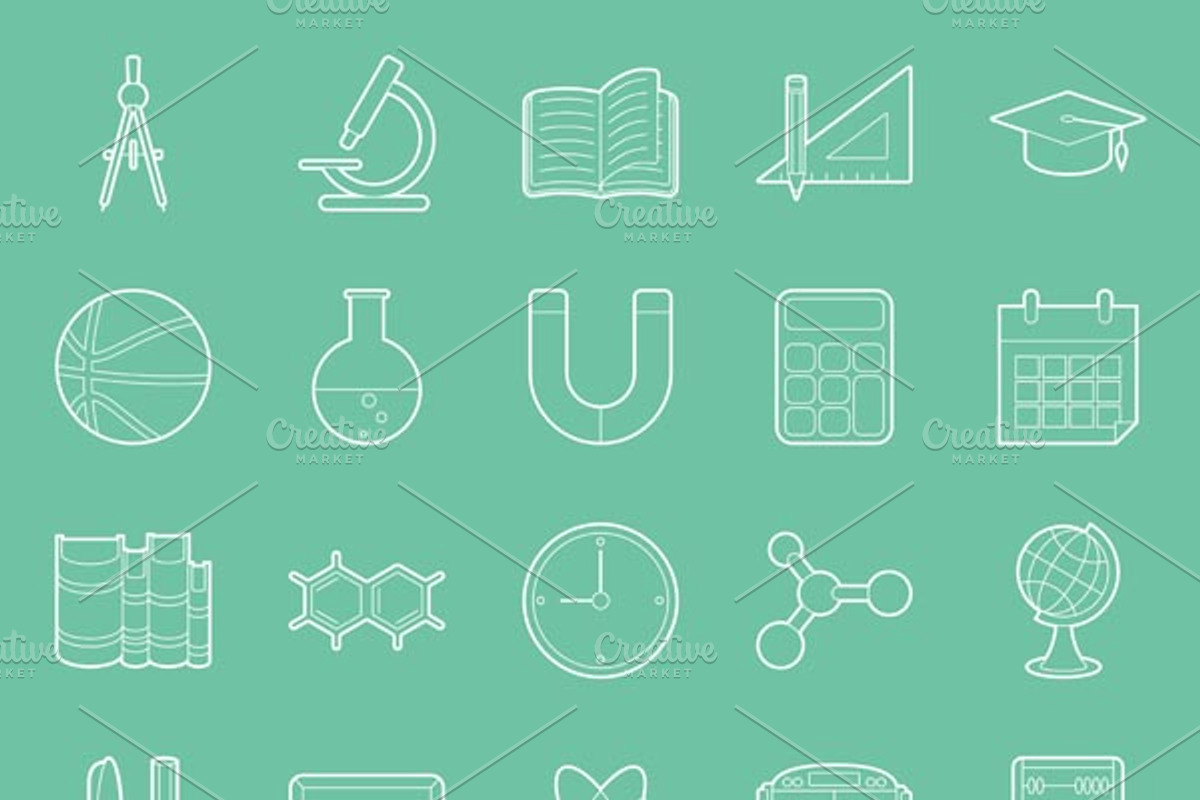 Education icons set, an Icon by Equipoise