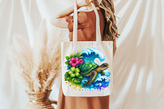 Sea Turtle Tropical Ocean Summer PNG, an Illustration by Designking (Thumbnail 4 of 6)