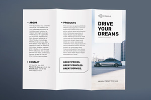 Car Dealership Brochure Trifold