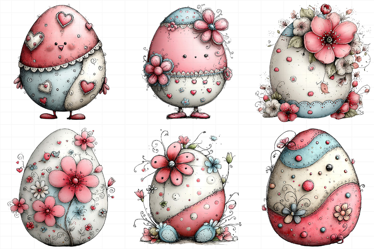 Whimsical Easter Clipart, an Illustration by Daily.Designs (Photo 4 of 8)