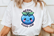 Funny,Berry Good Job Sticker, an Illustration by DreamCafeArt (Thumbnail 5 of 7)