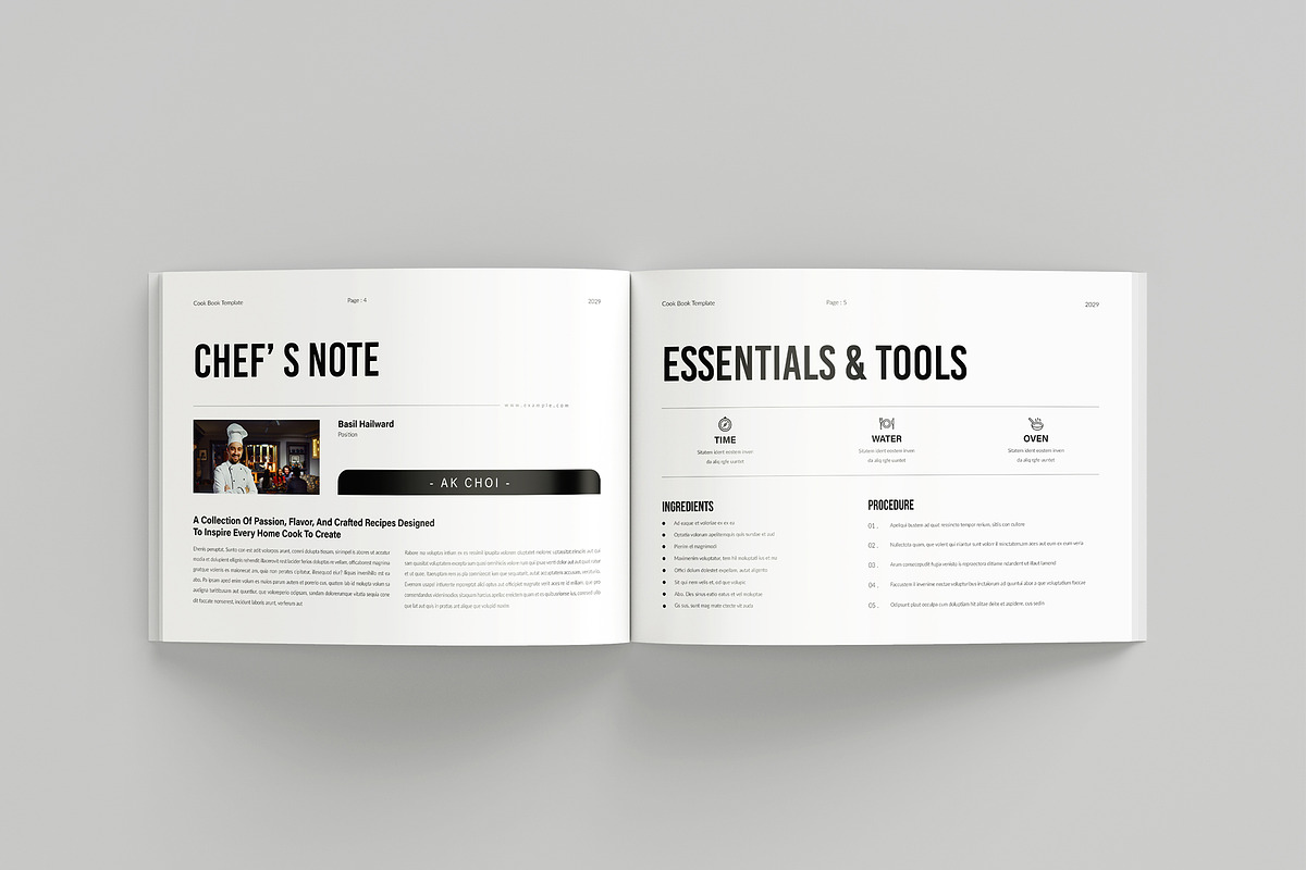 Recipes & Cookbook Template, a Brochure Template by Spark_Creative (Photo 3 of 11)